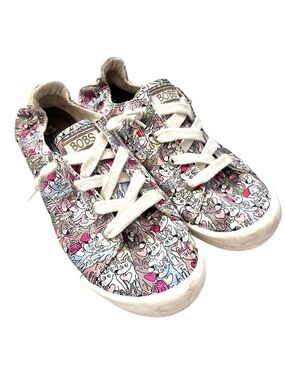 BOBS by Skechers Dog Print Sneakers Women’s Size 9 Canvas Lace Up Casual